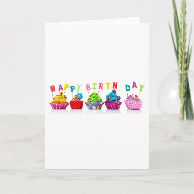 Carte Gâteaux pour Joyeux Anniversaire (Devant)