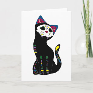 Carte "Gato Muerto" Dia De Los Muertos Cat