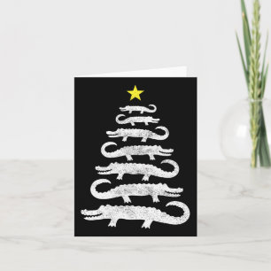 Carte Gator Noël Arbre Wild Alligator Xmas Drôle A