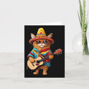 Carte Gatos Before Vatos Poncho Mexicain pour Chat Fiest