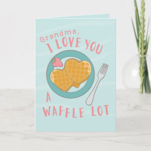 Carte Gaufres en forme de cœur pour la fête des mères gr