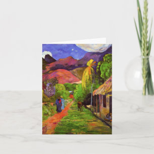 Carte Gauguin Road in Tahiti Note Card