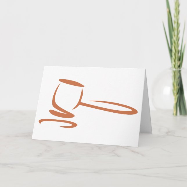 Carte Gavel représentant un juge dans le style chic de (Devant)