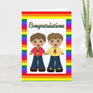 Carte Gay Fiançailles ou Mariage personnalisable