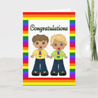 Carte Gay Fiançailles ou Mariage personnalisable