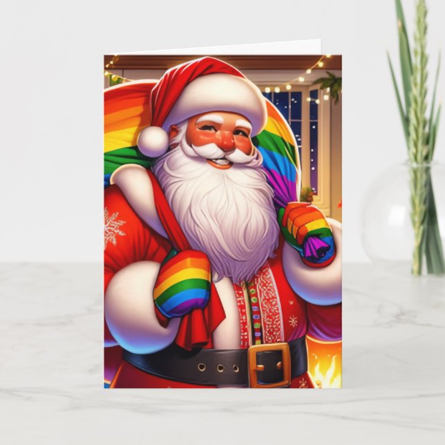 Carte Gay Happy Holidays Salutation personnalisée / cade (Devant)