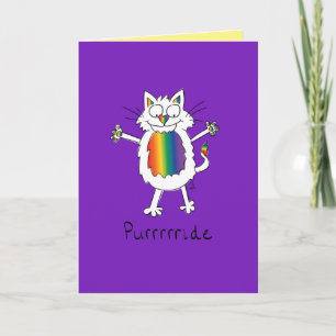 Carte Gay pride de chat LGBTQ