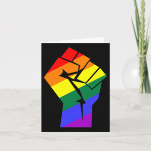Carte Gay pride Lgbtq Arc-En-Ciel Résiste Poing Gay Droi