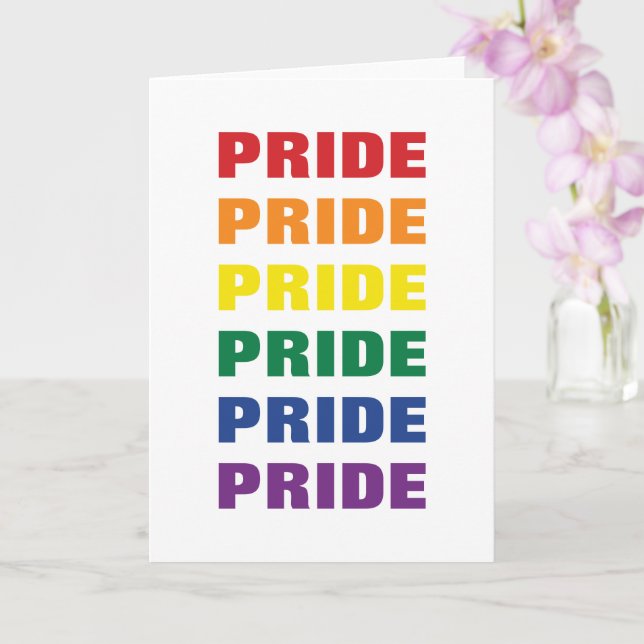 Carte GAY PRIDE LGBTQ - Texte extensible personnalisable (Orchidée)