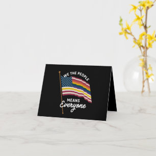 Carte Gay Pride Parade Nous Le Peuple Signifie Tout Le M