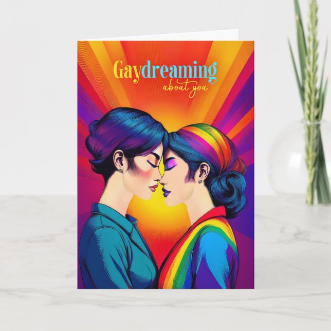 Carte Gaydreaming Asiatique Américain Lesbian Rainbow Lo (Devant)