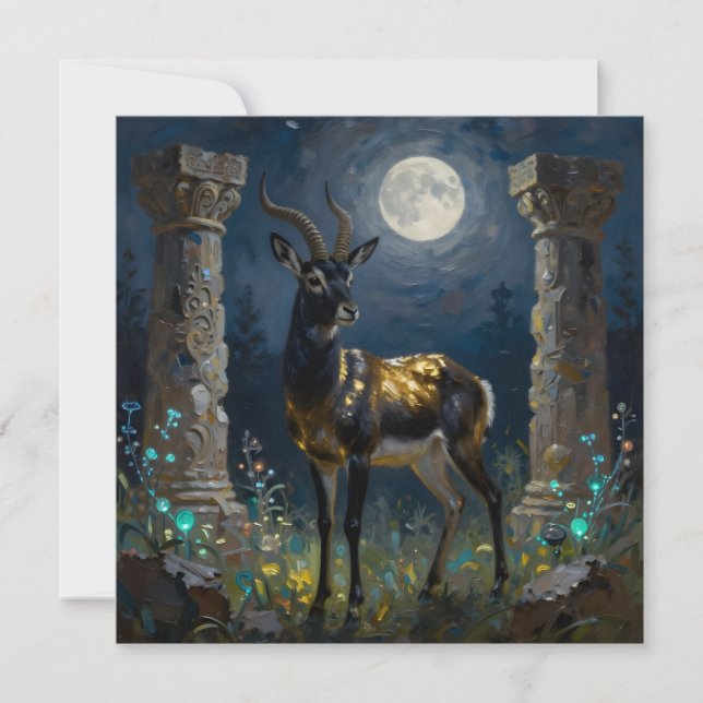 Carte Gazelle noire et or | Vierge (Devant)