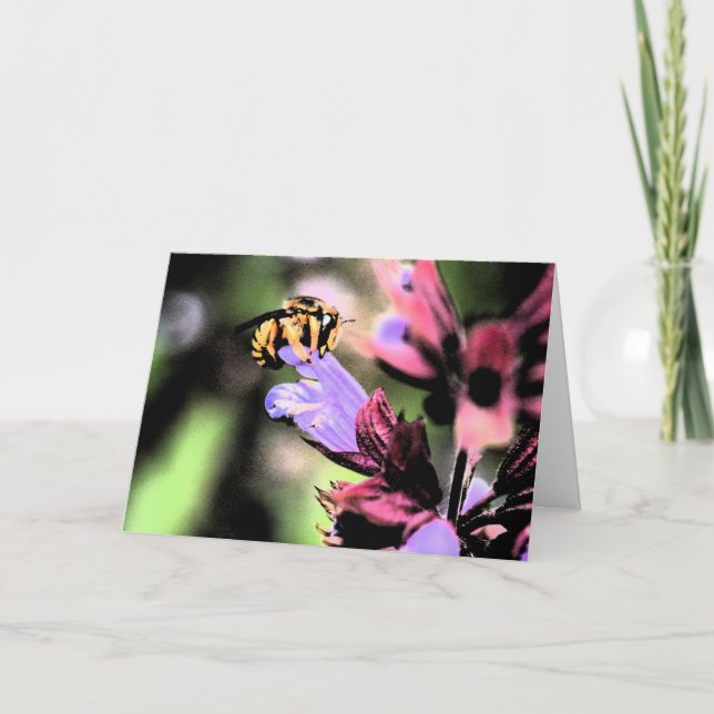 Carte Gcna abeille et fleur (Devant)