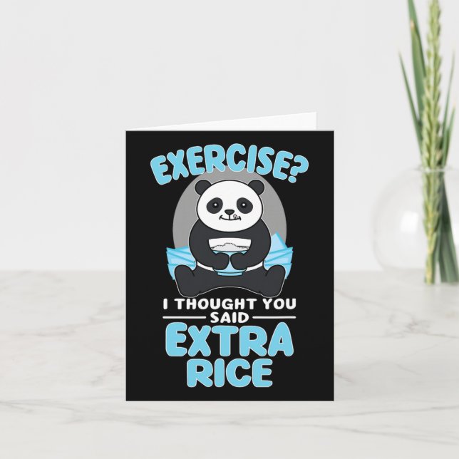 Carte Géant Panda Funny Gymnase Entraînement Sayings Ali (Devant)
