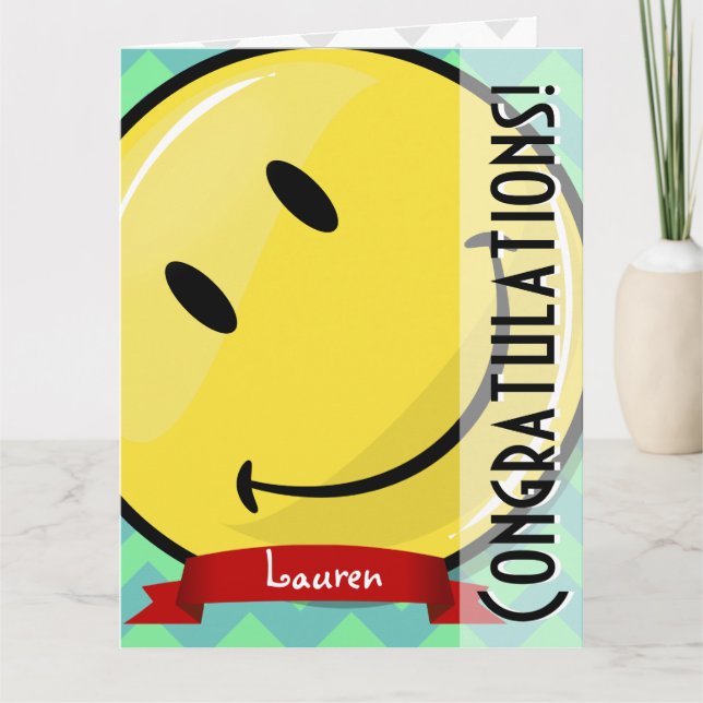 Carte Géant Sourire Félicitations Big Greeeting Card (Devant)
