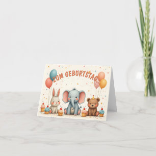 Carte Geburtstagsfreude mit tierischen Freunden