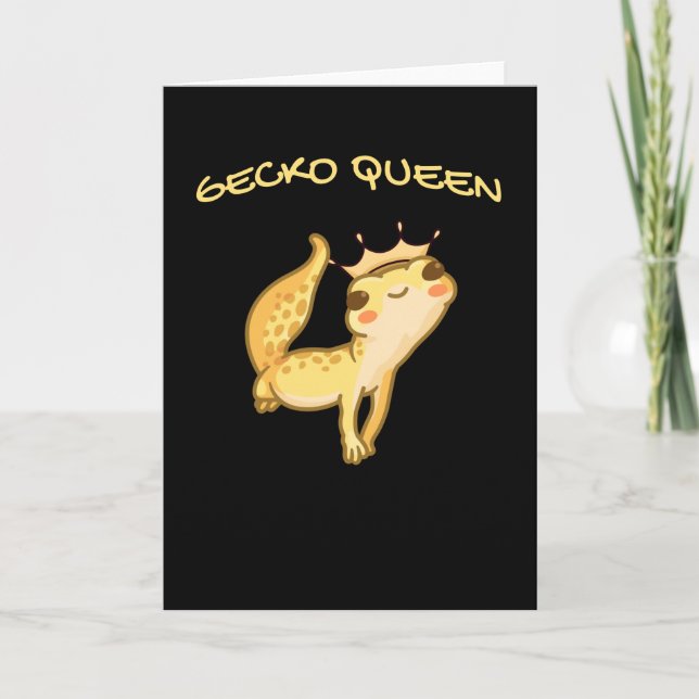 Carte Gecko Queen Gekko Iguana Chameleon Lizard (Devant)
