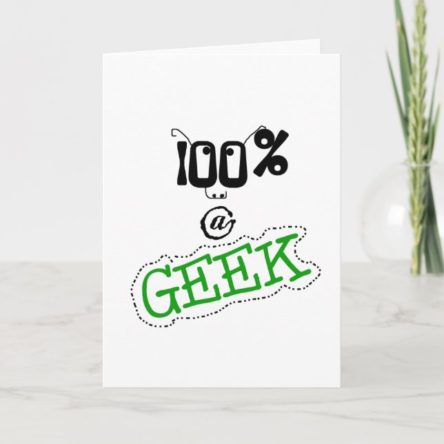 Carte Geek de 100 pour cent (Devant)