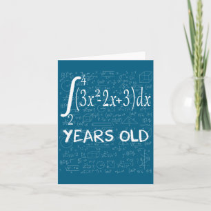 Carte Géek de maths drôle 50 ans 50e anniversaire Integr