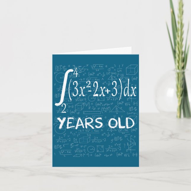 Carte Géek de maths drôle 50 ans 50e anniversaire Integr (Devant)