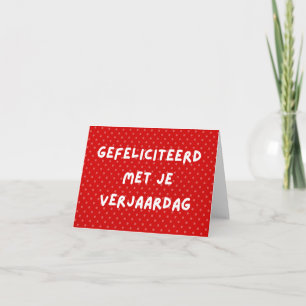 Carte Gefeliciteerd rencontre je verjaardag, anniversair