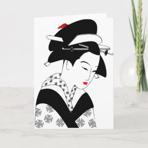 Carte Geisha japonais