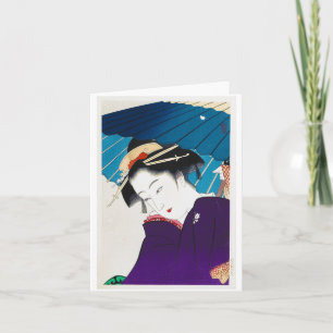 Carte Geisha oriental frais de Takane Koko avec le