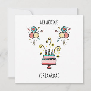 Carte Gelukkige Verjaardag de Birthday contents