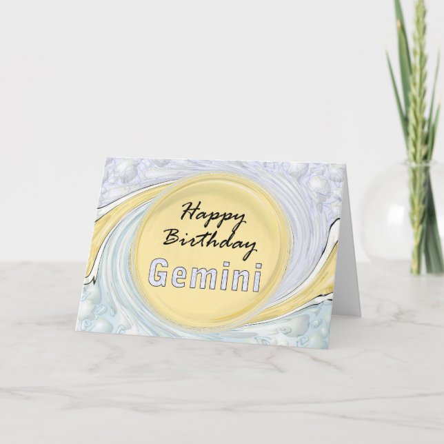 Carte Gémeaux de joyeux anniversaire (Devant)