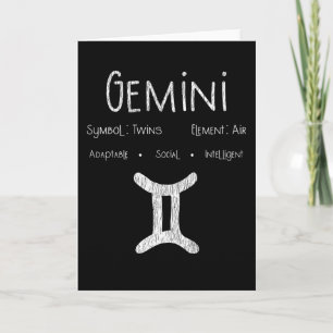 Carte Gemini Horoscope Astrologie Étoile Signal Annivers