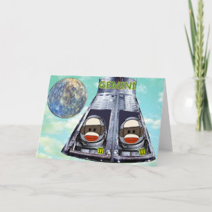 Carte Gemini Sock Monkeys