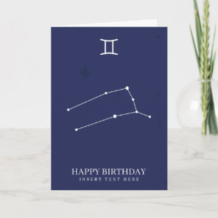 Carte Gemini Zodiac Star Sign Custom Anniversaire