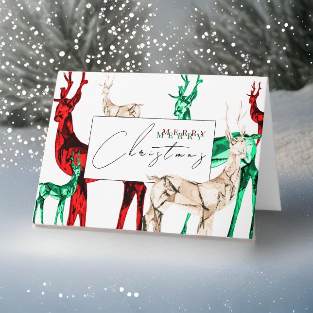 Carte Gemstone Crystal Reindeer Joyeux Noël (Créateur téléchargé)