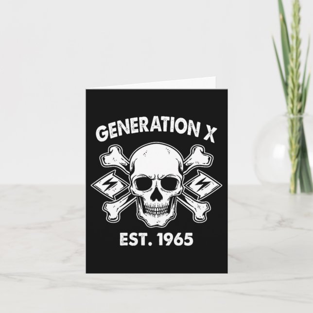 Carte Gen X 1965 I'm 97% Sure You Don't Like Me Skull (  (Devant)