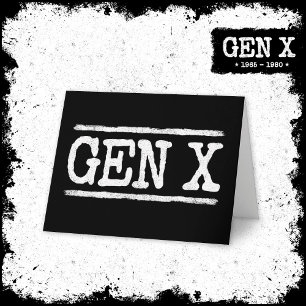 Carte Gen X Gen Xer Génération X Gen X