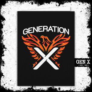 Carte Gen X Gen Xer Phoenix Bird Generation X