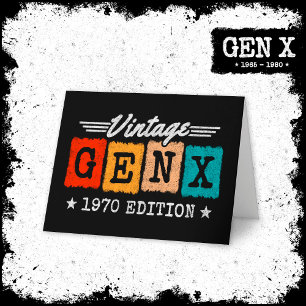 Carte Gen X Generation Gen Xer Né 1970 Gen X Anniversair