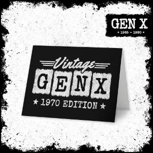 Carte Gen X Generation Gen Xer Né 1970 Gen X Anniversair