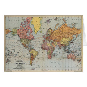 Carte générale vintage du monde
