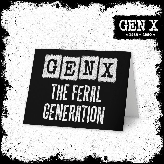 Carte Génération X Gen Xer Gen X Génération Feral (Créateur téléchargé)