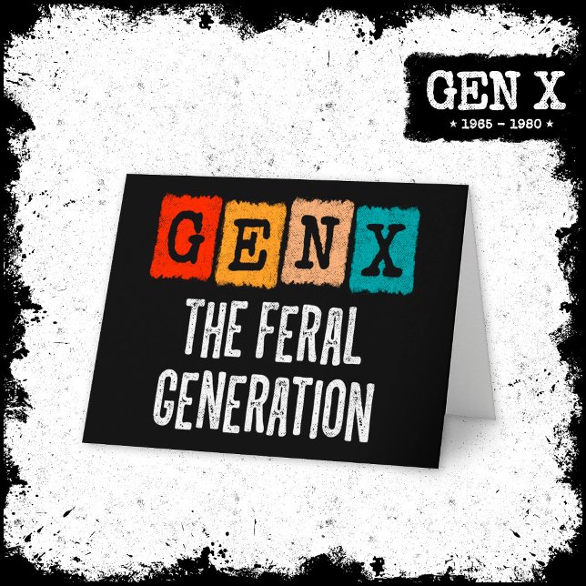 Carte Génération X Gen Xer Gen X Génération Feral (Créateur téléchargé)