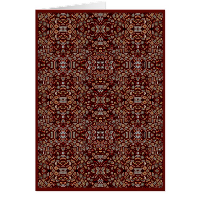 Carte générative d'art de mosaïque Brown, (Devant)