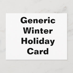 Carte générique de vacances d'hiver