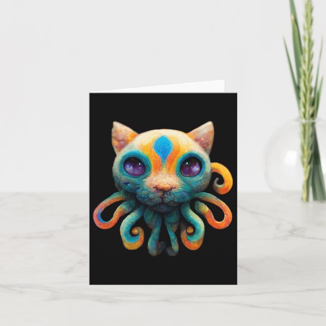 Carte Générique Octopus Cat unique - À Porter Sur Hallow (Devant)