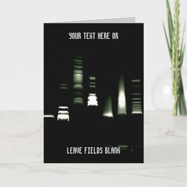 Carte Genetics ADN gel Electrophorèse Customizable (Devant)