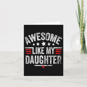 Carte Génial comme ma fille vintage drôle de papa fête d