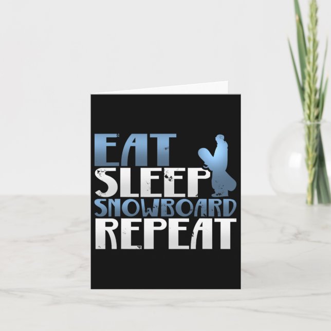 Carte Génial Manger Sleep Snowboard Répéter Snowboard T (Devant)