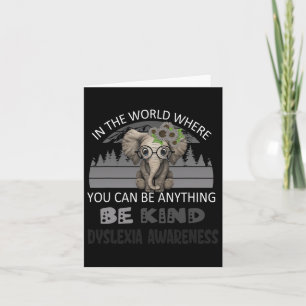 Carte Genre Dyslexie Sensibilisation Elephant Arrière -