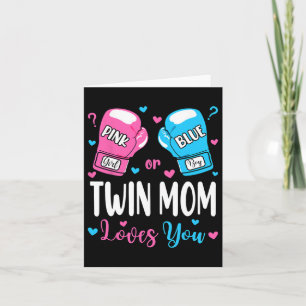 Carte Genre Révéler Rose Ou Bleu Twin Maman Vous Aime Bo