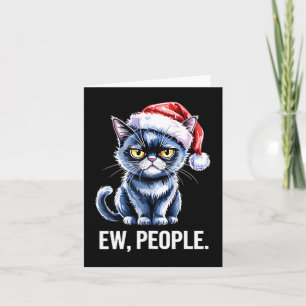 Carte Gens dégoûtants Chat noir Noël Drôle Introverti Ho